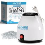 JJ CARE Nail Tool Sterilizer with Glass Beads | Implement Tweezer Disinfectant Container | Salon & Manicure Disinfectant Jar Small