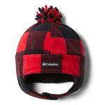 Columbia Youth Unisex Frosty Trail II Earflap Beanie, Mountain Red Check Print, Small/Medium