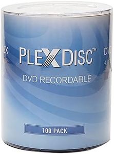 PlexDisc DVD-R 4.7GB 16x Branded Logo Recordable Media Disc - 100 Disc (no Container) FFP 632-817-BX