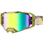 OutdoorMaster Macaw Dirt Bike Motorcycle Goggles, OTG Offroad Riding Goggles with Nose Guard, ATV Goggles for Adult and Youth, Revo Gold Lens