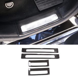 taruisixt Car Welcome Pedal Decorative Cover Door Sill Anti-Scratch Protection Plate Real Carbon Fiber Car Interior Styling Accessories for Mercedes-Benz G-Class W463 W464 2019-2020