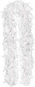 (White) - Costume Party Feather Boa Accessory, White, Fibre, 180cm .