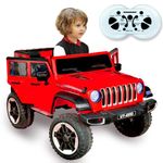 Wembley Rechargeable Thar Electric Car for Kids to Drive Battery Car with Bluetooth Remote Control 6 Motors 35kg Capacity Big 4x4 Driving Experience Suitable for Ages 2 3 5+ Years with Charger