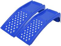 8" Lift Solid Steel Car Ramp 8000 Lbs Capacity, 2000 Lbs Per Ramps, Heavy Duty Truck Ramps for Car Repair or Vehicle Maintenance, 2 Pack Car Ramps, Blue