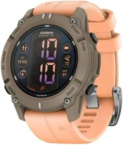 Garmin® Descent™ G2, Watch-Style Dive Computer, Bright AMOLED Display, Multiple Dive Modes, Health and Wellness Features, Paloma with Shell Pink Band