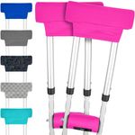 Vive Premium Crutch Pads & Hand Grips - Comfortable, Breathable, Machine Washable Padding - Moisture Wicking & Odor Reducing Pillow Accessory Covers for Adult & Youth Walking Crutches