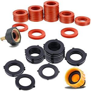 DSMY 50 Pack Garden Hose Washers Fit All 3/4" Standard Water Hose Washers and Faucet Fittings, Heavy Duty Rubber Washer Seals Pressure Hose Washers
