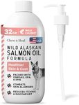Wild Alaskan Salmon and Pollock Fish Oil for Dogs - 32 oz. of Fish Oil Formula - Pump Cap Bottle - Contains Omega-3 and 6, Vitamin D, EPA, and DHA for Healthy Skin and Coat
