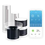 Pack Netatmo Weather Station Indoor Outdoor with Wireless Outdoor Sensor + Rain Gauge + Anemometer - Compatible with Amazon Alexa