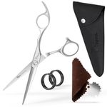 Fagaci Hairdressing Scissors Professional Extremely Sharp Blades, Fine Cutting 440C Steel Hair Cutting Scissor, Hair Scissors for Women & Men, Barber Scissors for Hair Cutting Set, Hair Dress Scissors