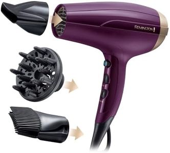 Remington Haartrockner Ionen [leicht & mehr Volumen] Your Style (2300 W, Set inkl. Stylingdüse, Diffusor, Haaransatz-Booster für mehr Volumen, 3 Heiz- & 2 separate Gebläsestufen, Abkühlstufe) D5219