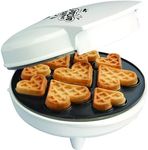 Mini Hearts Waffle Maker - Bake 9 Heart Shaped Waffles or Pancakes w Electric Nonstick Iron- Show Love w Unique Breakfast or Treat for Her, Kids or Adults- Fun Holiday Dessert Activity or Xmas Gift