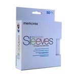 500pcs Memorex CD/DVD Sleeves Paper with Window Back Cut With Flap (50X 10 Pack)