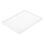 uxcell Serving Tray Small White Mini Tray 6" x 9" Plastic Rectangular Wooden Serving Trays Decorative Ottoman Platter for Breakfast Kitchen Bathroom