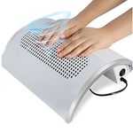 Nail Dust Collector Powerful Vacuum Collector, 40W Cleaner Extractor for Poly Nail,3 Acrylic Fan Vacuums Suction Machine Salon Home Use, white, 3.22 *13.5*11.2 Inch