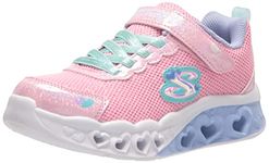 Skechers Girl's 302317l Pkmt Sneaker, Pink Sparkle Mesh Multi Trim, 1.5 UK