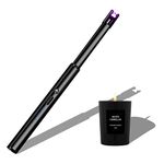 Navpeak Candle Lighter Long Neck Windproof Electric Arc Lighter for Gas Stove Fireplace BBQ Kitchen Grills(Black)