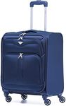 Flight Knight Lightweight 4 Wheel 800D Soft Case Suitcase Cabin Carry On Hand Luggage Approved for easyJet & BA Maximium Size Overhead Carry On