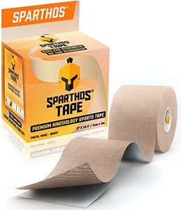 Sparthos Kinesiology Tape - Incredible Support for Pro Athletic Sports and Recovery - Body Breast Waterproof Rock Bra Boob Boobytape Bob Gold Tape Lift - Uncut (Pastel Beige)