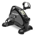 Sparnod Fitness SMB-400 Mini Bike Your Workout Solution for Arms & Feet for Home and Office: Portable Under Desk Pedal Exerciser with Adjustable Resistance & LCD Monitor