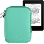 kwmobile Neoprene e-Reader Pouch Size 6" eReader - Universal eBook Sleeve Case with Zipper - Mint