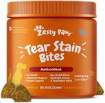 Zesty Paws Tear Stain Support Soft Chews for Dogs - for Eye Moisture + Vision & Immune Support - Functional Supplements with Fish Oil, Lutein, Cranberry & Vitamin C - Chicken Flavor - 90 ct