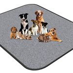 CORNMI Washable Pee Pads for Dogs Extra Large 72"x72" Reusable Pet Training Pads Absorbency Puppy Pad for Playpen, Whelping, Crate, Kennel - Grey