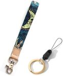 Wrist Lanyard Key Chain, Cute Wristlet Strap Keychain Holder for Women Men Car Keys ID Badges Card Wallet Phone Camera (Green)