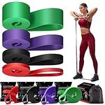 Resistance Pull Up Bands, Pull Up Bands Set, 4 Different Levels Resistance Band Pull Up for Calisthenics, CrossFit, Powerlifting, Muscle Toning, Yoga, Stretch Mobility, Pull Up Assistance Bands