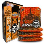 Titan Bags Venom Cornhole Bags - 6" x 6" ACL PRO Approved Cornhole Bean Bags for Tournaments, Versatile & Durable Regulation Cornhole Bags Ideal for Indoor/Outdoor Toss Games - Geode (4 Pack)