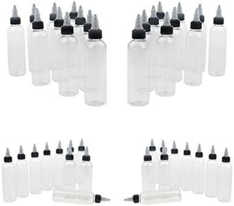 40PCS 120mL Plastic Empty Bottle with Applicator, for Solvents, Oils, Paint, Ink, Liquid, Saline, Glue, etc.