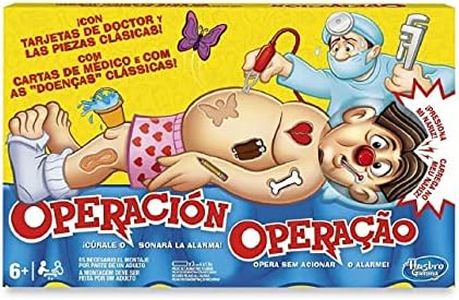 Hasbro Gaming Operación Juego de Mesa electrónico con Cartas de Médico y Enfermedades, Actividades Divertidas para niños pequeños, Juguete a Partir de 6 años para 1 o más Jugadores