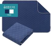 DRYVA HEALTH Washable Underpads - 34" x 52" (1 Pack) - Navy - Hides Stains, Waterproof and Reusable Bed Pads for Incontinence, Potty Training, Periods, Postpartum, Pet Pee Pads (Oeko-TEX Certified)