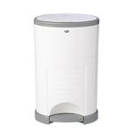 DEKOR Diaper EKO Plus Diaper Pail, White | ONLY Eco-Friendly Diaper Pail Made with 70% Recycled Materials | Hands-Free: Step–Drop–Done | Cost-Effective Refill System |Great Cloth Diaper Pail