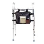 KosmoCare Premium Imported Light weight Aluminum Height Adjustable Folding Walker With Detachable Walker Bag for Hands Free Storage