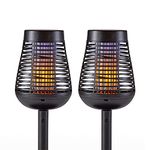 PIC Solar Insect Killer Torch (DFST), Bug Zapper and Flame Accent Light, Kills Bugs on Contact - Twin Pack