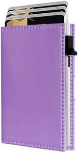 QLD RFID Wallet Women - Small Slim Trifold Wallet Anti-Theft Pop up Card Holder, Minimalist, Ultra Thin, Front Pocket, Premium Leather, 9-11 Cards Capacity | ID Window | Cash Slot