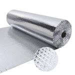 The Fellie 15m x 1m Aluminium Bubble Foil Insulation Roll, Radiator Foil Insulation, Radiator Reflector Panels, Thermal Wrap Insulation Roll for Windows Floor Van Camper Wall Roof, 3mm Thickness