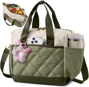LOVEVOOK Insulated Lunch Bag Women, Adult Lunch Box for Women Work, Large Leakproof Cooler lunch Bags for Picnic Beach Family College, Lunch Teacher Tote Bag with Adjustable Shoulder Strap Cup Holder