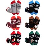 Breathffy 6 Pairs Book Socks for Book Lovers Vintage Book Socks Socks Gift for Readers Book Lovers Men's Women's Socks