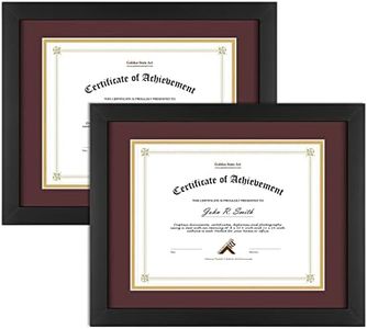 Golden State Art 11x14 Diploma Frame for 8.5x11 Document,Solid Wood/Glass