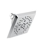 DELTA FAUCET 52664 ABS 6 Angular Modern 5-Setting Touch-Clean H2Okinetic technology with Pause functionality Shower Head (Polished Chrome)