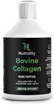 Nutrality Bovine Collagen Sugar Free Liquid | Peptides, Hyaluronic Acid, Silica, Biotin, 10000mg Type 1 | Fruit Juice Flavour | Healthy Skin, Hair, Nails, Joints, Muscles | 1 Bottle