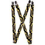 Buckle-Down Suspenders-Bat Signals Stacked W/Close-up Yellow/Black, Multicolor, 3.5" x 2.5"