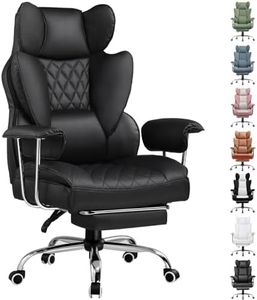 GTPLAYER Gaming Chair, Executive Office Desk Chair with Footrest Ergonomic Heavy Duty High Back Lumbar Support Home Recliner Swivel Computer Chairs, Black