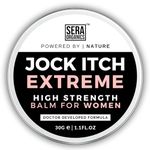 Jock Itch Treatment for Women - Antifungal Cream, Skin Jock Itch Treatment Anti fungal Soothing Cream - Maximum Strength - Made in The UK - All Natural (30ml) by Sera Organics