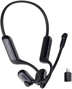 oleap P200b Pro Wireless Headset with Microphone for Work, Open Ear Bluetooth Headphones with AI Noise Cancelling, Clear Calls and Meetings, One-Key Mute, USB Dongle for Phone, Laptop, PC