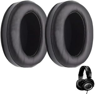 T Tersely Replacement Ear Cushions Ear Pads Memory Foam Leather Earpads for ATH M50X M50XBT M50RD M40X M30X M20X MSR7 SX1, HyperX, SHURE, Turtle Beach, AKG, Philips, JBL, Fostex Sennheiser and More