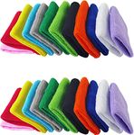 Baoswi 24PCS Colorful Sports Wristbands Cotton Sweatband Wristbands Wrist Sweatbands Wrist Sweat Bands for for Men and Women, Good for Tennis, Basketball, Running, Gym, Working Out (12Pair)