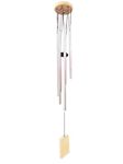 Mundeya 7 Pipe Silver Metal Wind Chimes for Home Decoration| 24 Inch Long